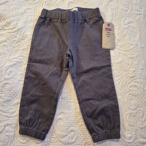 Levi's boys 2T gray pull on twill gray style joggers NWT